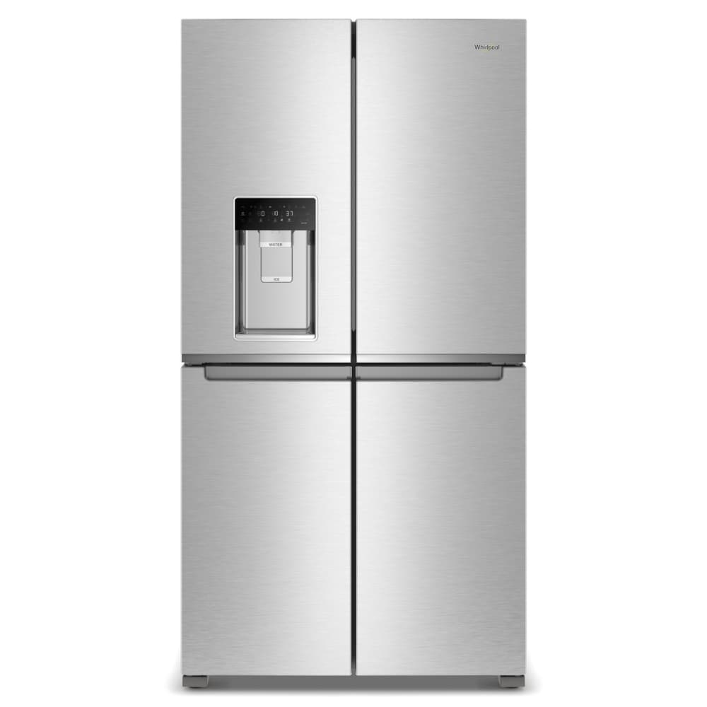Whirlpool Counter-Depth 19.2-cu ft 4 -Door French Door Refrigerator with Ice Maker with Water and Ice Dispenser ( Fingerprint Resistant Stainless Steel )