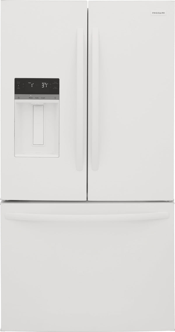 Frigidaire Standard-Depth 27.8-cu ft 3 -Door French Door Refrigerator with Ice Maker with Water and Ice Dispenser ( White ) ENERGY STAR Certified