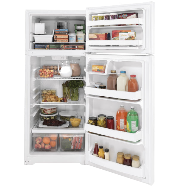 GE 17.5-cu ft Top-Freezer Refrigerator with Ice Maker ( White ) ENERGY STAR Certified