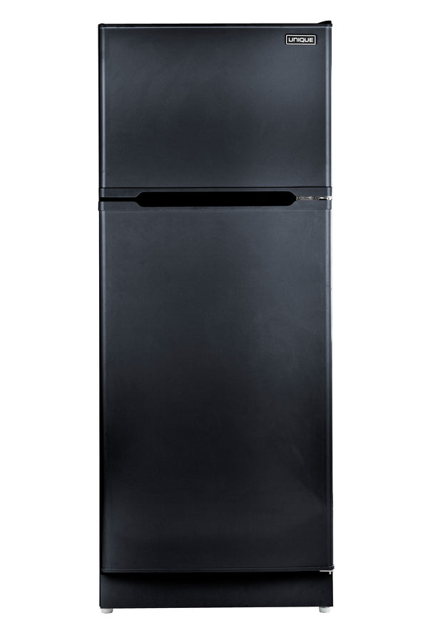 UNIQUE Off-Grid 14-cu ft Top-Freezer Refrigerator ( Black )