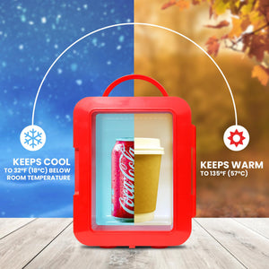 Coca-Cola Love 1971 Series 6 Can Portable 4L Cooler/Warmer 0.14-cu ft ( Red )