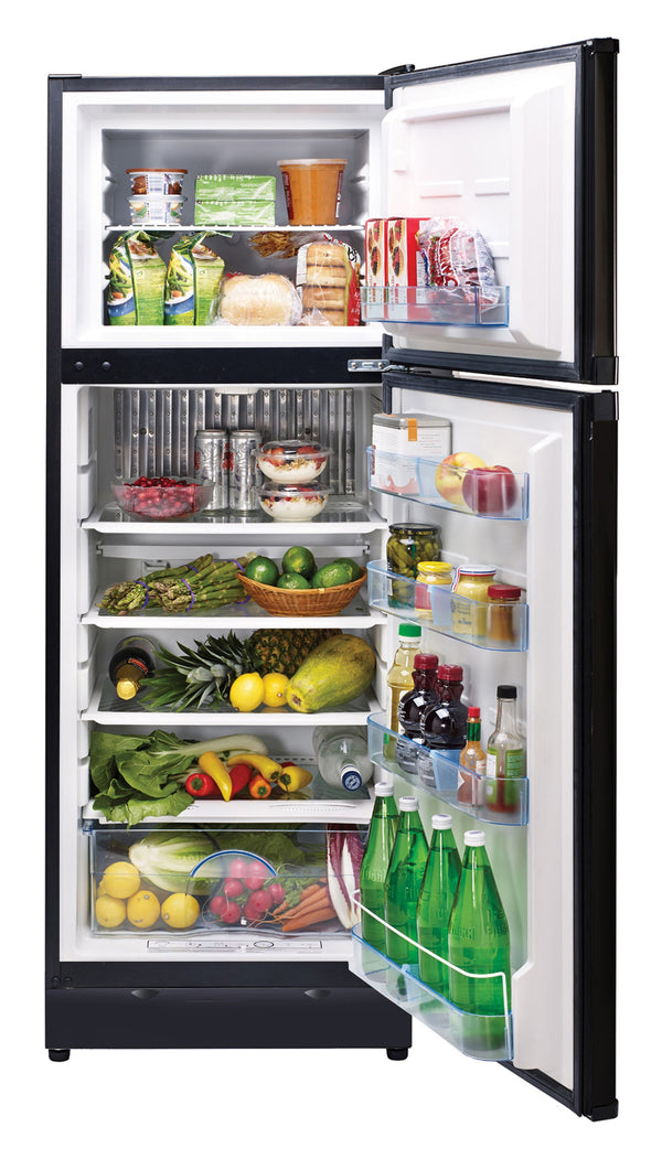 UNIQUE Off-Grid 9.7-cu ft Counter-Depth Top-Freezer Refrigerator ( Black/matte )