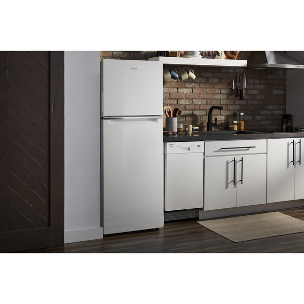 Whirlpool 12.9-cu ft Counter-Depth Top-Freezer Refrigerator Built-In ( White )