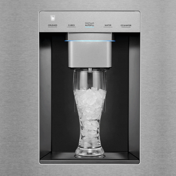 Midea Standard-Depth OneTouch Autofill 28.9-cu ft 3 -Door Smart Compatible French Door Refrigerator with Dual Ice Maker with Water and Ice Dispenser ( Stainless steel ) ENERGY STAR Certified