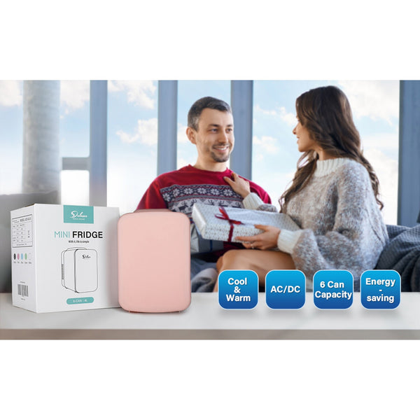 Mondawe 0.14-cu ft Mini Fridge ( Pink )