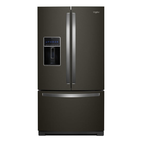 Whirlpool Standard-Depth 26.8-cu ft 3 -Door French Door Refrigerator with Dual Ice Maker with Water and Ice Dispenser ( Fingerprint Resistant Black Stainless ) ENERGY STAR Certified