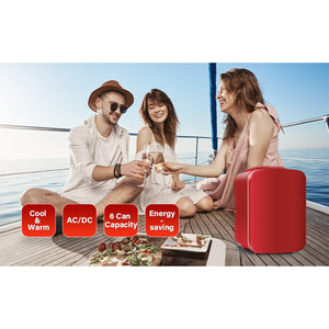 Mondawe 0.14-cu ft Mini Fridge ( Red )