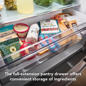 KitchenAid Counter-Depth 20-cu ft 3 -Door French Door Refrigerator with Ice Maker ( Stainless Steel ) ENERGY STAR Certified