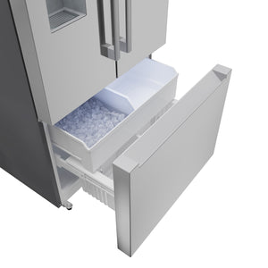 Bosch Counter-Depth 300 Series 21.6-cu ft 3 -Door Built-In Smart Compatible French Door Refrigerator with Ice Maker with Water and Ice Dispenser ( Stainless Steel ) ENERGY STAR Certified