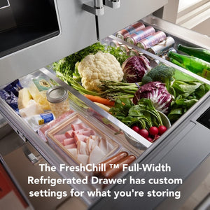 KitchenAid Standard-Depth 26.2-cu ft 4 -Door French Door Refrigerator with Ice Maker with Water and Ice Dispenser ( PrintShield Stainless )