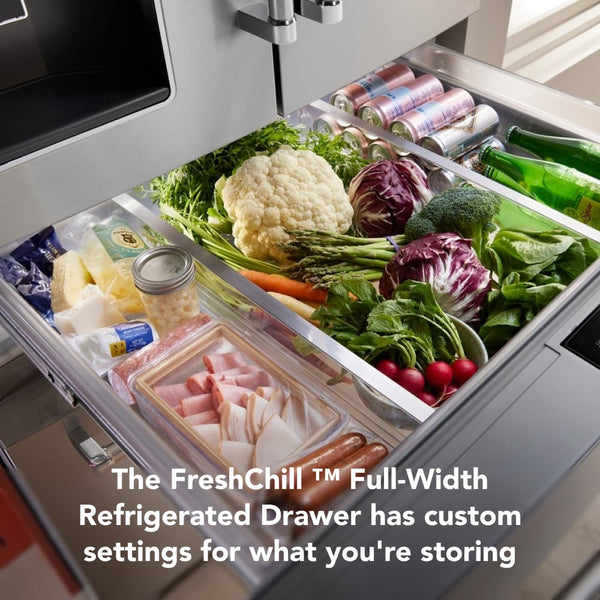 KitchenAid Standard-Depth 26.2-cu ft 4 -Door French Door Refrigerator with Ice Maker with Water and Ice Dispenser ( PrintShield Stainless )