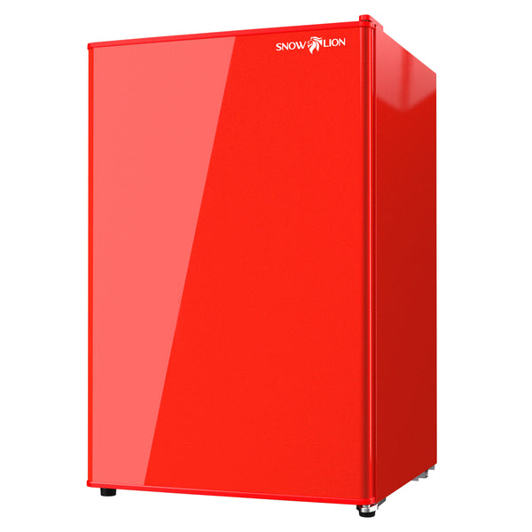 SnowLion Premium 122L Solid Door Undercounter 4.3-cu ft Mini Fridge ( Red ) Garage Ready
