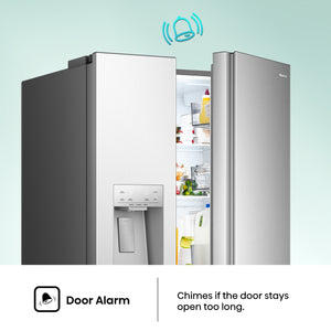 Hisense 29.1-cu ft Side-by-Side Refrigerator with Ice Maker ,Water and Ice Dispenser ( Stainless steel )