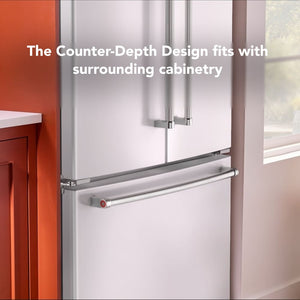 KitchenAid Counter-Depth 20-cu ft 3 -Door French Door Refrigerator with Ice Maker ( White ) ENERGY STAR Certified
