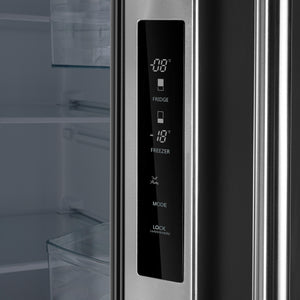 FORNO Gallipoli Standard-Depth 17.5-cu ft 3 -Door French Door Refrigerator with Ice Maker with Ice Dispenser ( Stainless Steel )