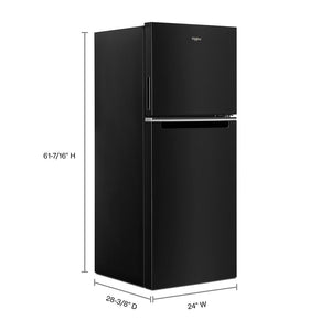 Whirlpool 11.6-cu ft Counter-Depth Top-Freezer Refrigerator ( Fingerprint Resistant Black Stainless )