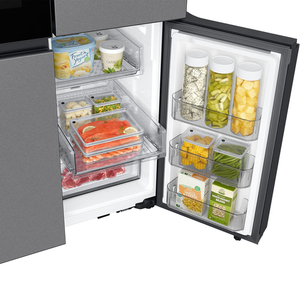 Samsung Bespoke Standard-Depth Beverage Center 28.6-cu ft 4 -Door Smart Compatible French Door Refrigerator with Dual Ice Maker with Water Dispenser and Door within Door ( Stainless steel ) ENERGY STAR Certified