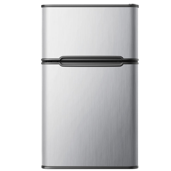 SIMZLIFE 3.2-cu ft Built-In Mini Fridge with Freezer ( Silver )