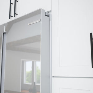 Bosch Counter-Depth 800 Series 21-cu ft 4 -Door French Door Refrigerator with Ice Maker ( Stainless steel ) ENERGY STAR Certified