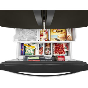 Whirlpool Standard-Depth 26.8-cu ft 3 -Door French Door Refrigerator with Dual Ice Maker with Water and Ice Dispenser ( Fingerprint Resistant Black Stainless ) ENERGY STAR Certified