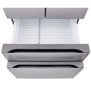 LG Counter-Depth 25.5-cu ft 4 -Door Smart Compatible French Door Refrigerator with Ice Maker with Water Dispenser ( PrintProof Stainless Steel ) ENERGY STAR Certified