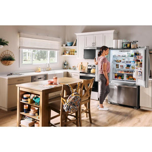 Whirlpool Counter-Depth 20-cu ft 3 -Door French Door Refrigerator with Ice Maker ( Stainless Steel ) ENERGY STAR Certified