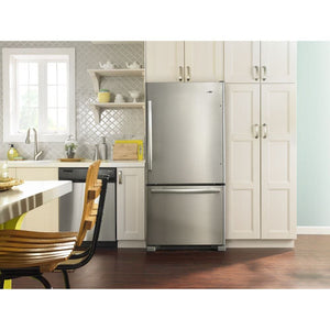 Amana 22.1-cu ft Bottom-Freezer Refrigerator (Stainless Steel)
