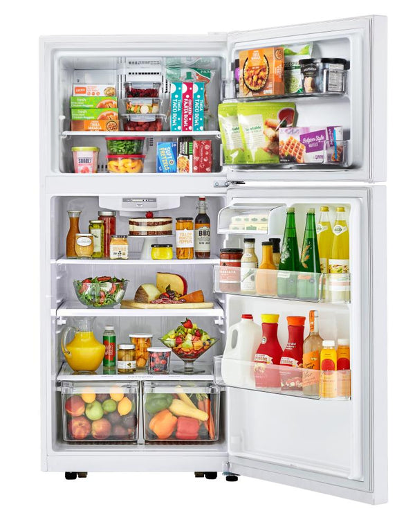 LG 20.2-cu ft Top-Freezer Refrigerator ( White ) ENERGY STAR Certified