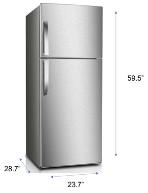 Premium Levella 11.6-cu ft Counter-Depth Top-Freezer Refrigerator ( Stainless steel )