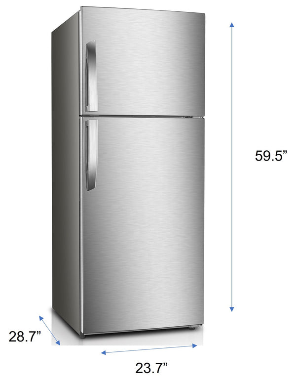 Premium Levella 11.6-cu ft Counter-Depth Top-Freezer Refrigerator ( Stainless steel )