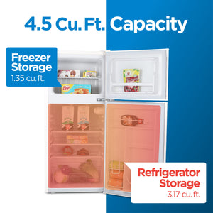 Commercial Cool 4.5-cu ft Built-In Mini Fridge with Freezer ( White )