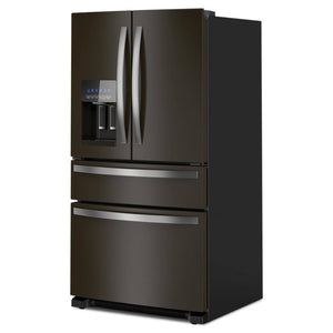 Whirlpool Standard-Depth 24.5-cu ft 4 -Door French Door Refrigerator with Ice Maker with Water and Ice Dispenser ( Black Stainless Steel ) ENERGY STAR Certified