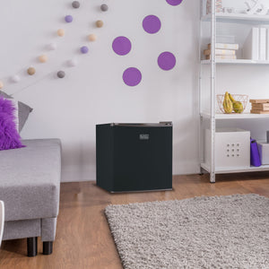 BLACK+DECKER 1.7-cu ft Mini Fridge with Freezer ( Black ) ENERGY STAR