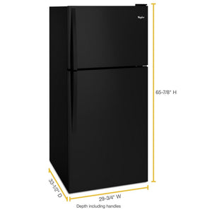 Whirlpool 18.2-cu ft Top-Freezer Refrigerator with Ice Maker ( Black )
