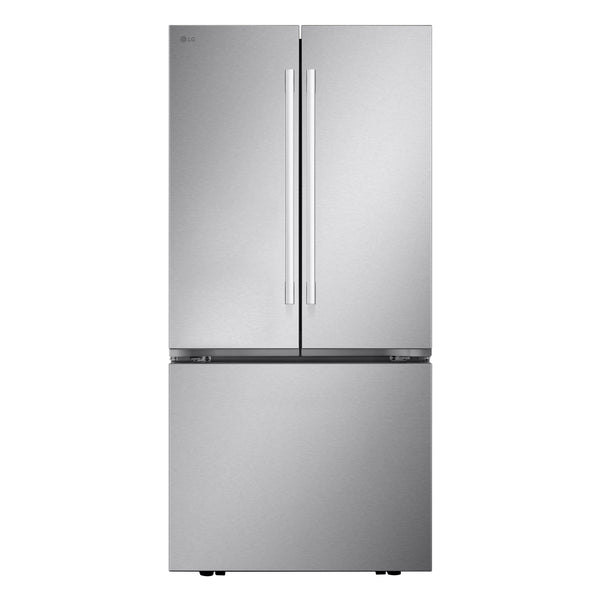 LG Standard-Depth 25.1-cu ft 3 -Door Smart Compatible French Door Refrigerator with Ice Maker ( PrintProof Stainless Steel ) ENERGY STAR Certified