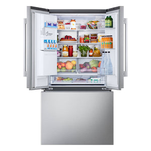 LG Counter-Depth Zero Clearance 23.7-cu ft 3 -Door Smart Compatible French Door Refrigerator with Dual Ice Maker with Water and Ice Dispenser ( PrintProof Stainless Steel ) ENERGY STAR Certified