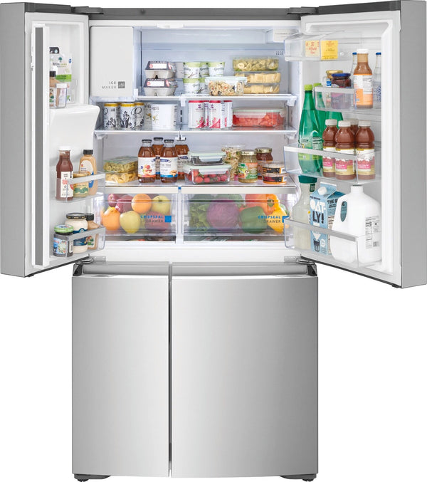 Frigidaire Gallery Counter-Depth 21.5-cu ft 4 -Door French Door Refrigerator with Ice Maker with Water and Ice Dispenser ( Fingerprint Resistant Stainless Steel ) ENERGY STAR Certified