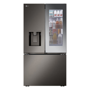 LG Counter-Depth InstaView 4 Types of Ice 25.5-cu ft 3 -Door Smart Compatible French Door Refrigerator with Dual Ice Maker with Water and Ice Dispenser and Door within Door ( PrintProof Black Stainless Steel ) ENERGY STAR Certified