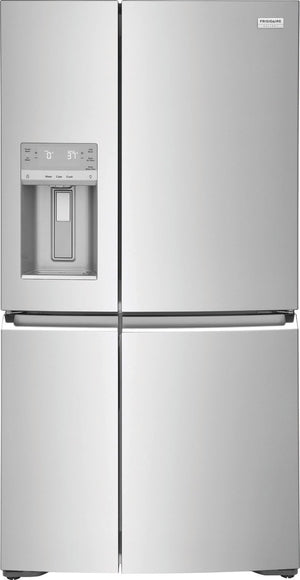 Frigidaire Gallery Counter-Depth 21.5-cu ft 4 -Door French Door Refrigerator with Ice Maker with Water and Ice Dispenser ( Fingerprint Resistant Stainless Steel ) ENERGY STAR Certified