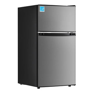 Upstreman 3.1-cu ft Mini Fridge with Freezer(Stainless Steel)ENERGY STAR