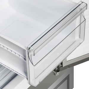 FORNO Salerno 15.6-cu ft Counter-Depth Side-by-Side Refrigerator Built-In ( Stainless steel )