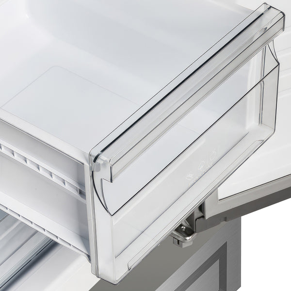 FORNO Salerno 15.6-cu ft Counter-Depth Side-by-Side Refrigerator Built-In ( Stainless steel )