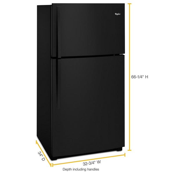 Whirlpool 21.3-cu ft Top-Freezer Refrigerator ( Black )