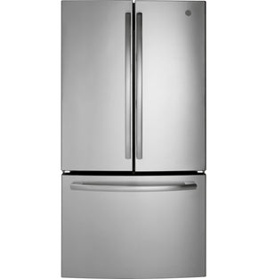 GE Standard-Depth 27-cu ft 3 -Door French Door Refrigerator with Ice Maker with Water Dispenser ( Stainless Steel ) ENERGY STAR Certified