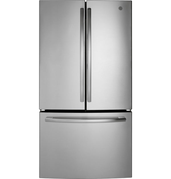 GE Standard-Depth 27-cu ft 3 -Door French Door Refrigerator with Ice Maker with Water Dispenser ( Stainless Steel ) ENERGY STAR Certified