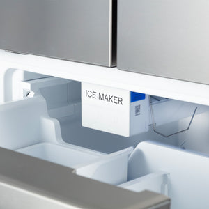 Cosmo Counter-Depth 17.5-cu ft 3 -Door French Door Refrigerator with Ice Maker ( Stainless Steel ) ENERGY STAR Certified