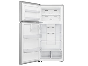 Hisense Top Mount 18-cu ft Top-Freezer Refrigerator ( Stainless Steel ) Garage Ready ENERGY STAR Certified