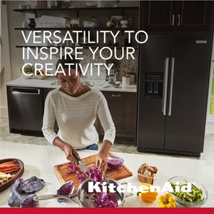 KitchenAid 24.8-cu ft Side-by-Side Refrigerator with Ice Maker ,Water and Ice Dispenser ( Black Stainless with PRINTSHIELD Finish ) ENERGY STAR Certified