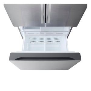 LG Standard-Depth 25.1-cu ft 3 -Door Smart Compatible French Door Refrigerator with Ice Maker ( PrintProof Stainless Steel ) ENERGY STAR Certified