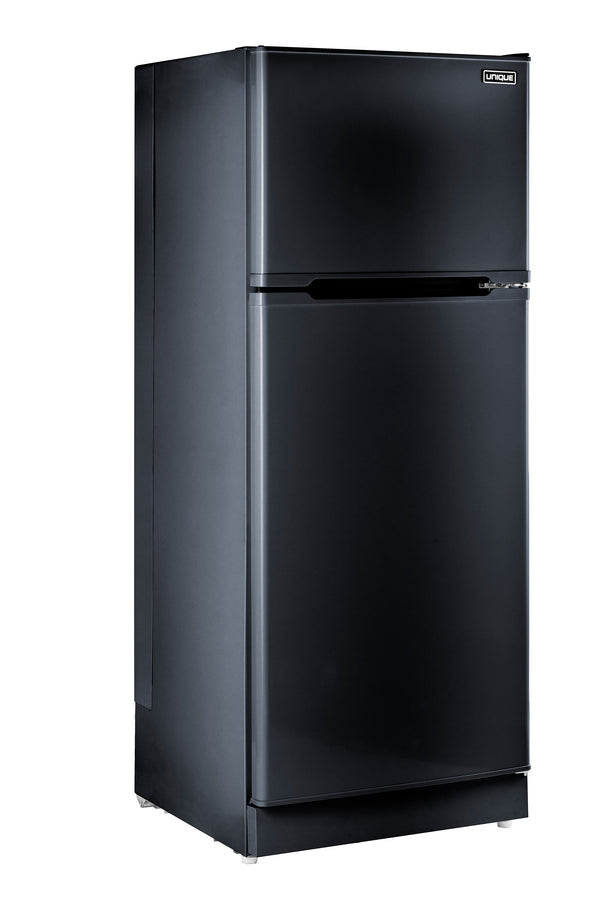 UNIQUE Off-Grid 14-cu ft Top-Freezer Refrigerator ( Black )